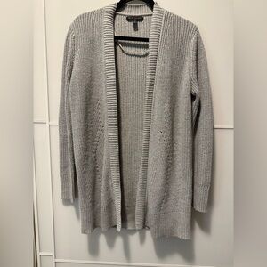 Banana Republic Silver Sparkle Gray Long Knit Cardigan